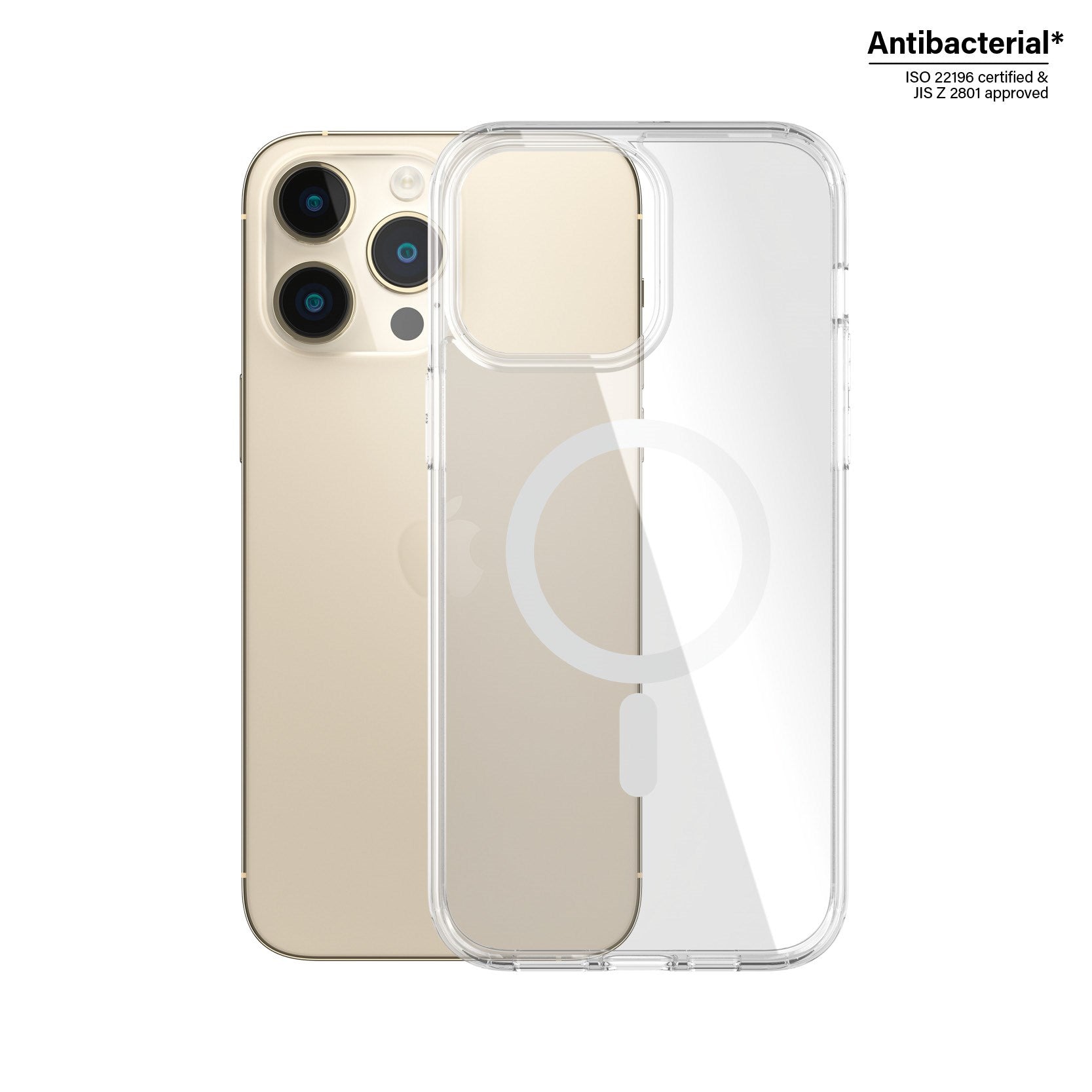 PanzerGlass® HardCase Transparent m. Hvid MagSafe iPhone 14 Pro Max